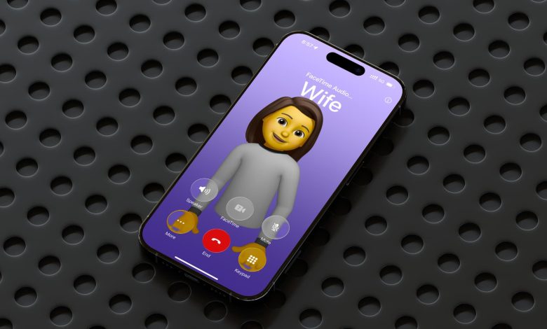 FaceTime Audio call on iPhone screen