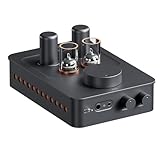Fosi Audio GR70 Tube Headphone Amp Preamp, Authentic Tube-Amplification with Vacuum 5654W*2 & 6AC7*2, Mini HiFi Preamplifier for Home Audio, 3.5mm & 6.35mm Jacks Supporting 16-300 ohms Impedance