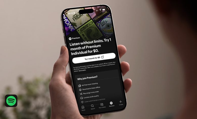 Spotify Premium on iPhone