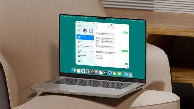 Messages app on MacBook