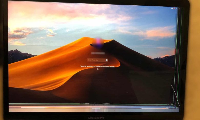 MacBook Screen internal crack
