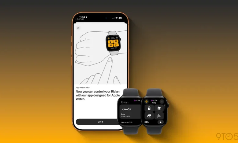 Rivian introduces Apple Watch app with car controls and digital key