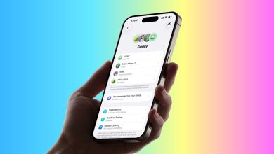 Family screen in iPhone settings