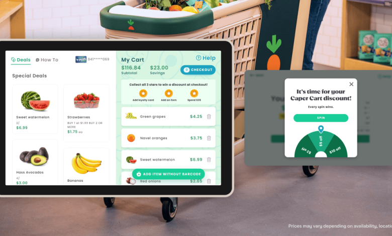 Ahead of IPO, Instacart Bolsters Grocery Tech Platform, Including New Caper Smart Shopping Cart Features
