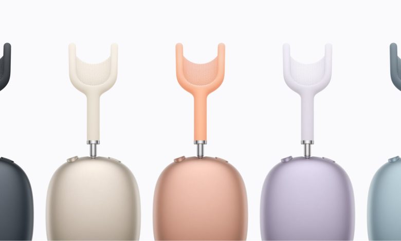 A photograph of the Apple AirPods Max 2 colorways.