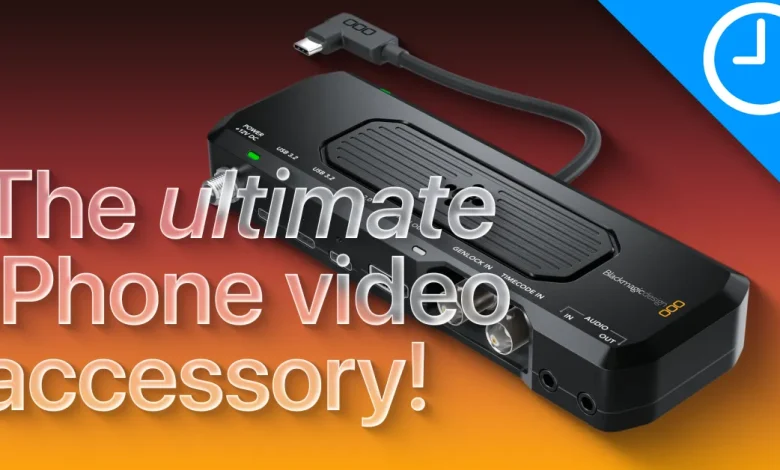 Blackmagic Camera ProDock - one of the best iPhone accessories