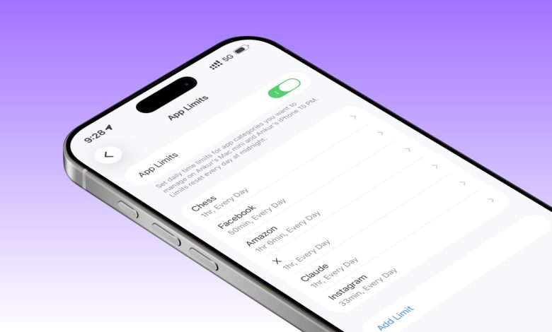 App Limits on iPhone