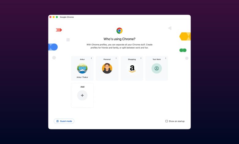 Profiles in Google Chrome