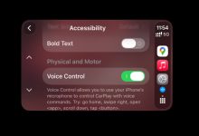 Voice Control in CarPlay settings