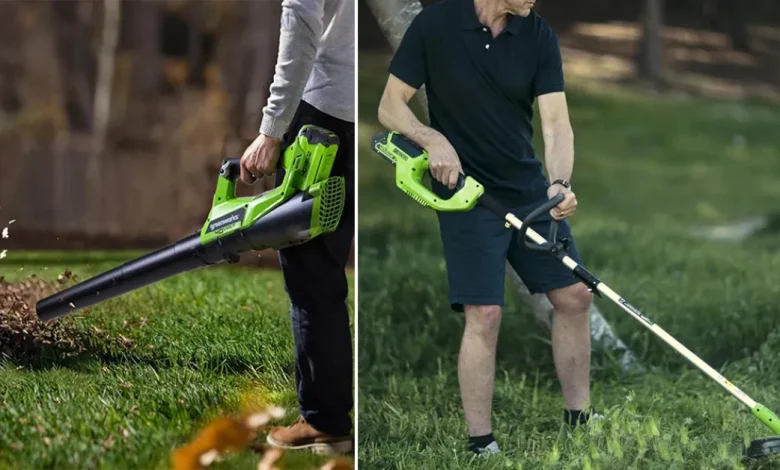 Save $75 on this 40V Greenworks cordless electric combo kit with 12-inch cord cutter + 390 CFM blower for $125