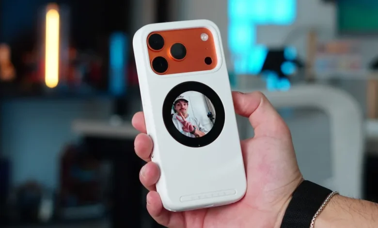 This iPhone Case Adds a touch screen Back and extra storage