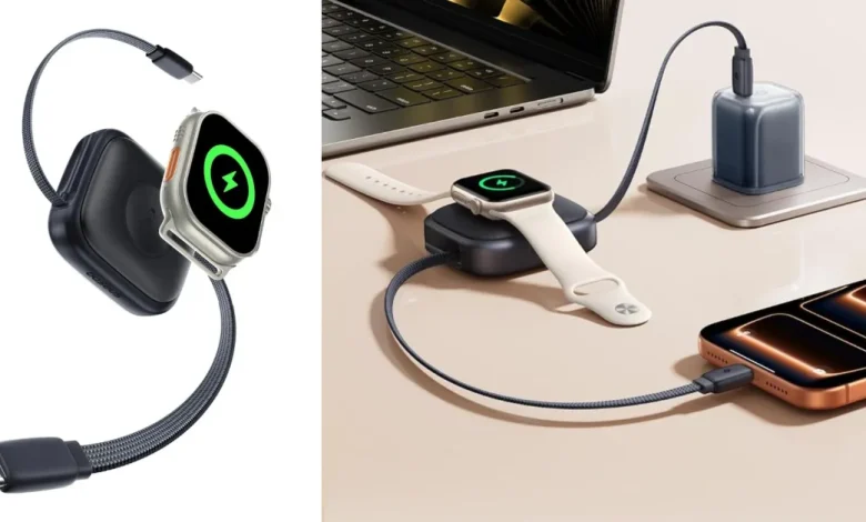 This tiny 100W retractable USB-C cable comes with a built-in charger for the Apple Watch, and it's just $15 today.