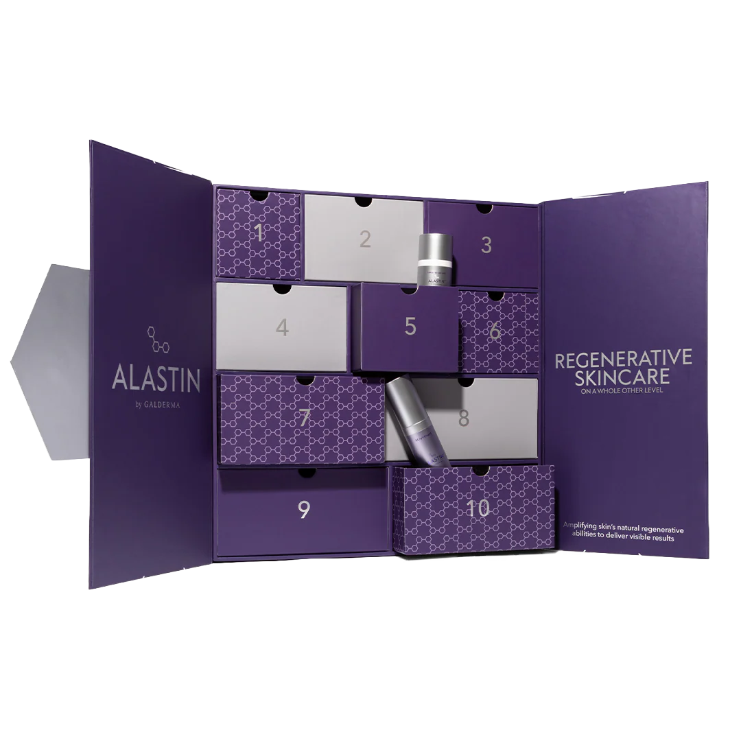 Alastin products on my bathroom counter