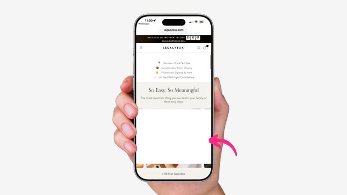 Webpage cutting off in Safari on iPhone