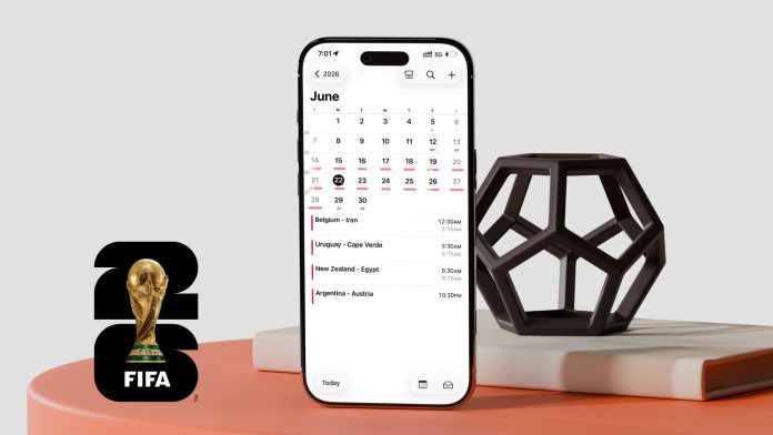 2026 FIFA world cup schedule added to iPhone calendar