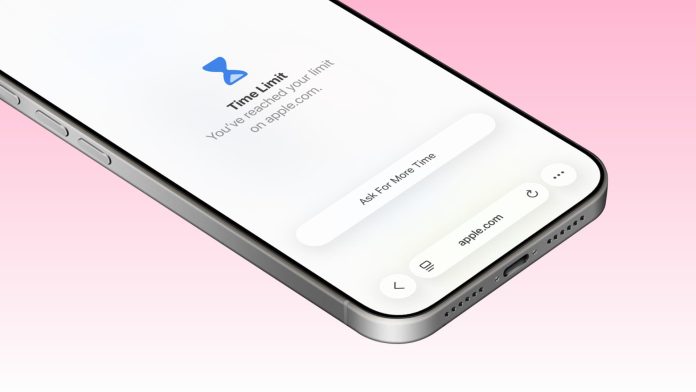 Website blocked on iPhone after time limit