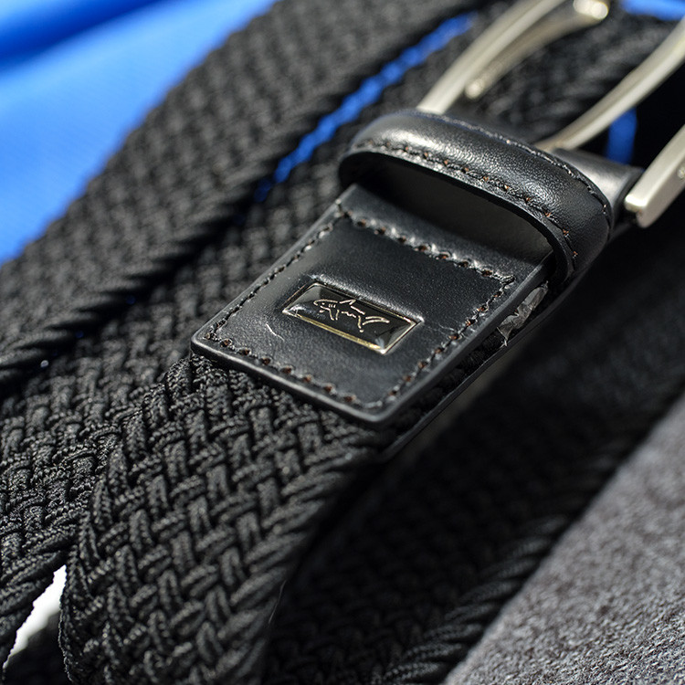 Detail shot of the collar and stitching