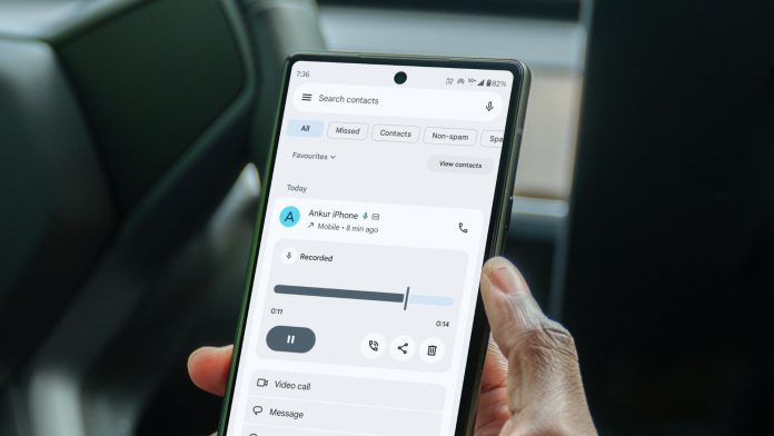 Call recording in Phone app on Android phone