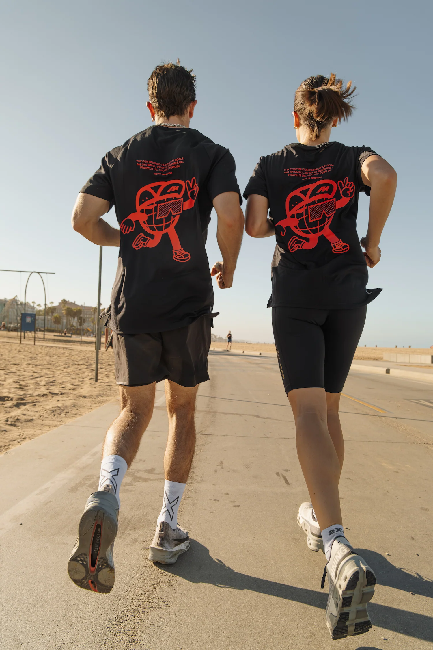 Wearing 2XU compression tights