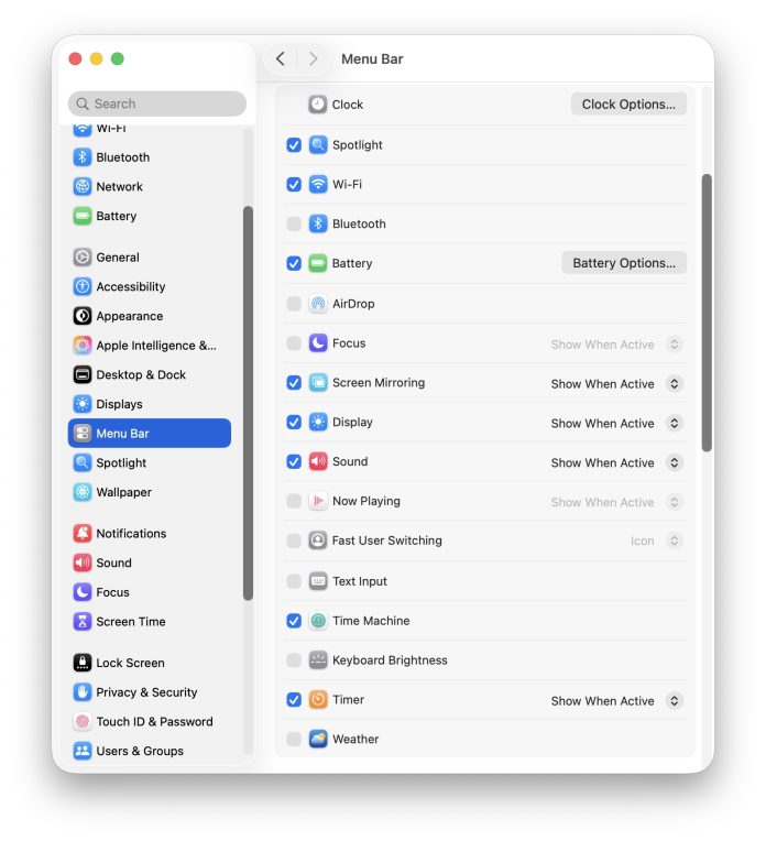 How to declutter the Mac menu bar