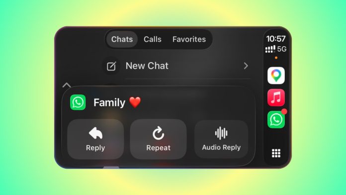 WhatsApp in CarPlay