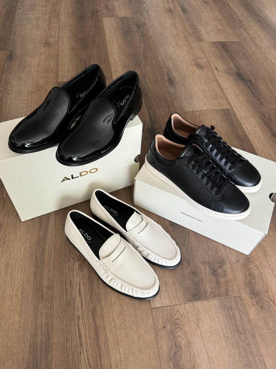 Trying on the ALDO shoes at home