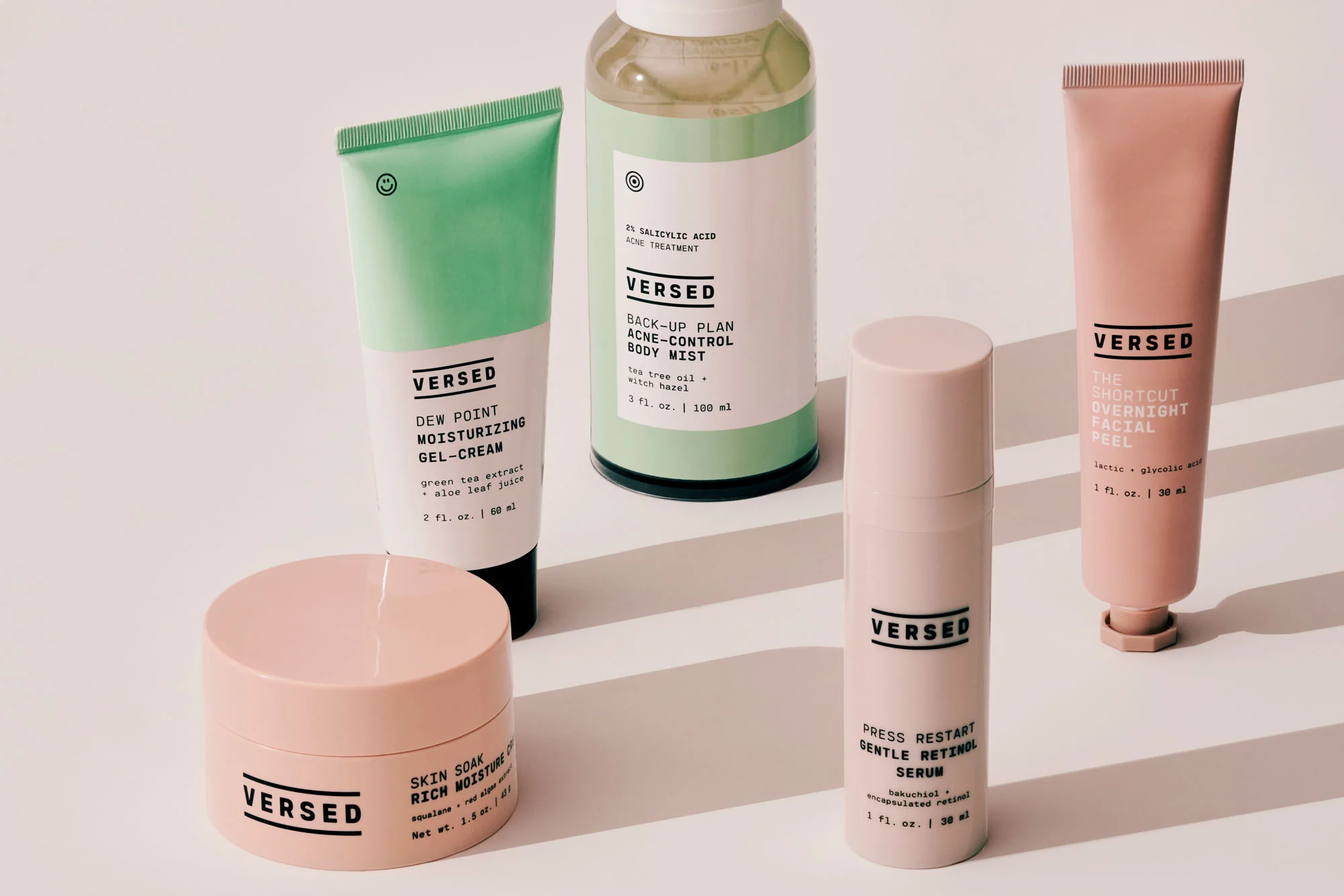 Glowing skin results after using Versed
