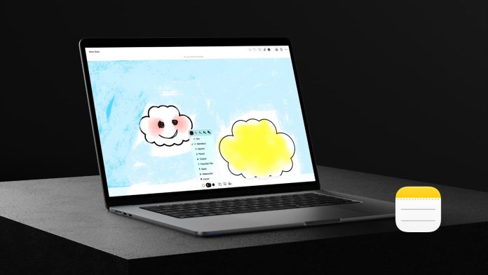 MacBook Notes app Drawing