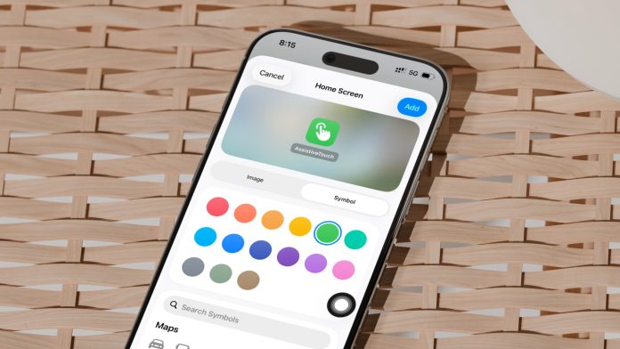 Setting AssistiveTouch shortcut on iPhone