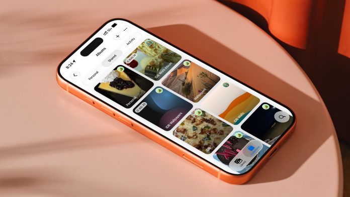 iCloud shared albums on iPhone