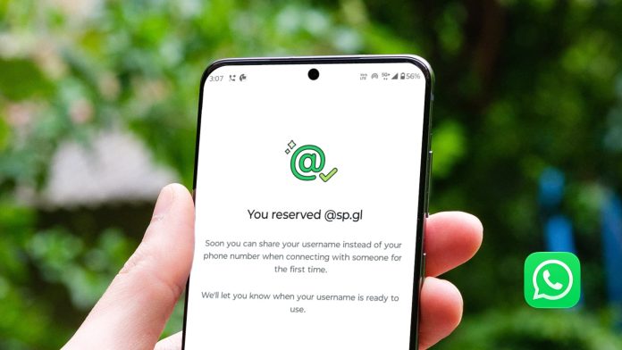 Reserved my WhatsApp username